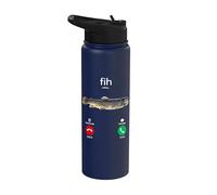 Funny Fish Calling Phone Screen Meme Design Stainless Steel Insulated Water Bottle