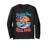 Funny Fishing Dad Like A Regular Dad But Reel Cool Maglia a Manica