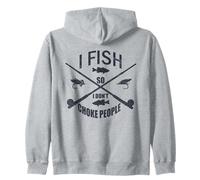 Funny Fishing Gag. I Fish so I Don't Choke People Felpa con Cappuccio
