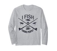 Funny Fishing Gag. I Fish so I Don't Choke People Maglia a Manica