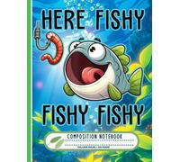 Funny Fishing Notebook: Cute Cartoon Fish and Worm Theme, College Ruled Journal for Students, School Kids, Teachers, Office Notes, and Fisherman