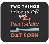 Funny Fitness Gym Quote Workout - Two Things I Like To Lift Tappetino per Mouse Lavabile Mousemat Soffice Tappetini per Il Mouse per Casa Gioco Laptop 25X30Cm