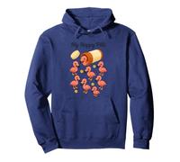 Funny Flamingo My Happy Pills Animal Lover Ragazzi Ragazze Bambini Felpa con Cappuccio