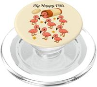 Funny Flamingo My Happy Pills Animal Lover Ragazzi Ragazze Bambini PopSockets PopGrip per MagSafe