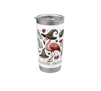 Funny Flamingo Pun Flocking Magical Pagan Wiccan Witch Bicchiere termico in acciaio inox doppia parete
