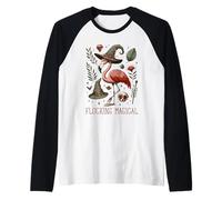 Funny Flamingo Pun Flocking Magical Pagan Wiccan Witch Maglia con Maniche Raglan