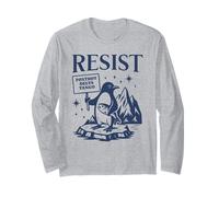 Funny Flippers Up Resist Penguins Protest Against Tariffs Maglia a Manica