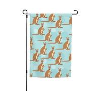 Funny For Kangaroo Zoo Stampa 30,5 x 45,7 cm Bandiera da giardino per tutte le stagioni Decorazione esterna per cortile, patio, portico e bandiera del prato