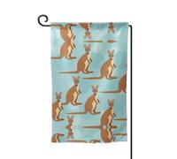 Funny For Kangaroo Zoo Stampa su entrambi i lati Premium Garden Flag, Bandiere da giardino per la decorazione della casa - Resistente alle intemperie e doppia cucitura - 45,7 x 32,7 cm