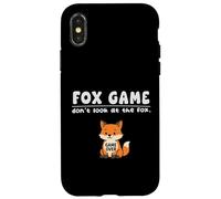 Funny Fox Game Animal Dont Look Game Over Ragazzi Ragazze Bambini Custodia per iPhone X/XS