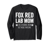 Funny Fox Red Labrador Mom Dog Owner Maglia a Manica