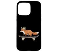 Funny Fox Skater Skateboard amante degli animali Ragazzi Ragazze Bambini Custodia per iPhone 15 Pro Max