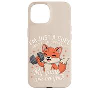 Funny Fox Weightlifting guadagna allenamento Custodia per iPhone 15