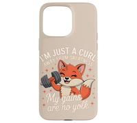Funny Fox Weightlifting guadagna allenamento Custodia per iPhone 15 Pro Max