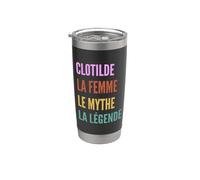 Funny French First Name Design - Clotilde Bicchiere termico in acciaio inox doppia parete