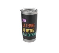 Funny French First Name Design - Joy Bicchiere termico in acciaio inox doppia parete