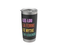 Funny French First Name Design - Lee-Lou Bicchiere termico in acciaio inox doppia parete