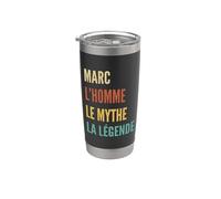 Funny French First Name Design - Marc Bicchiere termico in acciaio inox doppia parete