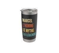 Funny French First Name Design - Marcel Bicchiere termico in acciaio inox doppia parete