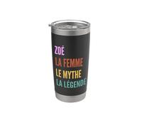 Funny French First Name Design - Zoé Bicchiere termico in acciaio inox doppia parete