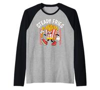Funny French Fries, Fryday Everyday Foodie, Steady Fries Maglia con Maniche Raglan