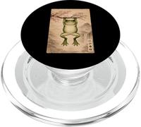 Funny Frog Cherry Blossom Edo Vintage giapponese Ukiyo-E Art PopSockets PopGrip per MagSafe