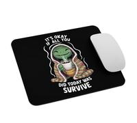 Funny Frog Coffee It's Okay If all You Did Today Was Survive Tappetino per Mouse Lavabile Tappetino Scrivania Durevoli Mousepad per Computer Accessori Scrivania Lavoro 25X30Cm