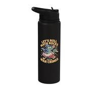 Funny Frog Goose Let's Roll Math Rocks E Do War Crimes Stainless Steel Insulated Water Bottle