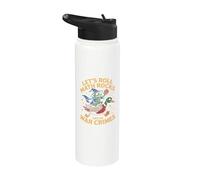 Funny Frog Goose Let's Roll Math Rocks E Do War Crimes Stainless Steel Insulated Water Bottle