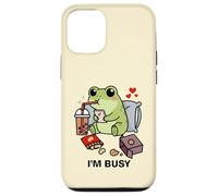 Funny Frog Im Busy Boba Tea Snacks Zoo Ragazzi Ragazze Bambini Custodia per iPhone 12/12 Pro