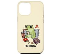 Funny Frog Im Busy Boba Tea Snacks Zoo Ragazzi Ragazze Bambini Custodia per iPhone 12 Pro Max