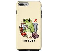 Funny Frog Im Busy Boba Tea Snacks Zoo Ragazzi Ragazze Bambini Custodia per iPhone 7 Plus/8 Plus