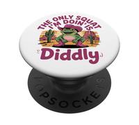 Funny Frog L'unico squat che sto facendo è Diddly PopSockets PopGrip Adesivo