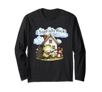 Funny Frog Playing Guitar Music Lover Toad-ally Rock Maglia a Manica
