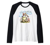 Funny Frog Playing Guitar Music Lover Toad-ally Rock Maglia con Maniche Raglan