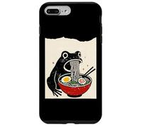Funny Frog Ramen Sumi-e Kawaii Ink Painting Japanese Custodia per iPhone 7 Plus/8 Plus