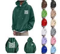 Funny Fu Qr Code Hoodie, Fuck You Qr Code Felpa, Rick Roll Scan Code Witz, Unisex Hoodies für Adult Winter Hoodie Hoodie Hoodie Hip Hop Outdoor Felpa con cappuccio Morbido Maglione a maniche lunghe,