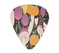 Funny funghi con riccio sottile medio e pesante gauge plettri per chitarra acustica elettrica basso (12 punti)