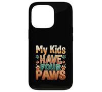 Funny Fur Parent Four Paws Animal Lover Design Custodia per iPhone 13 Pro