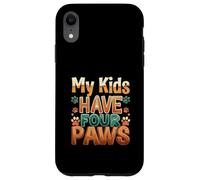 Funny Fur Parent Four Paws Animal Lover Design Custodia per iPhone XR