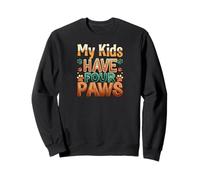 Funny Fur Parent Four Paws Animal Lover Design Felpa