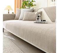 Funny Fuzzy Couch Cover, Copridivano for Cani, Copridivano Protettore for Mobili in Tessuto di Ciniglia A Spina di Pesce, Copridivano Antiscivolo (Color : Khaki, Size : 90 * 90cm)