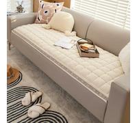 Funny Fuzzy Couch Cover Sofa Cover Garden Chic Cotton Protective Couch Cover Cream-Coloured Large Plaid Square Pet Mat Home Living Room Sofa Decor(White,60 * 180cm)