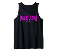 Funny Gals With Mals, Cuddles and Chaos. Malinois Mom Canotta