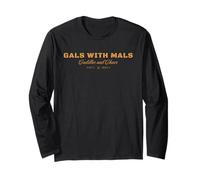 Funny Gals With Mals, Cuddles and Chaos. Malinois Mom Maglia a Manica