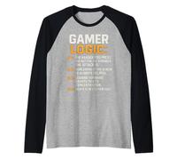 Funny Gamer A Day Without Video Games Is Like Kidding Gaming Maglia con Maniche Raglan
