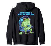 Funny Gamer Frog A Volte Mi limito a scoreggiare Felpa con Cappuccio