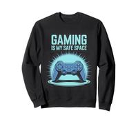 Funny Gaming Is Safe Space Mode Pixel Art Felpa