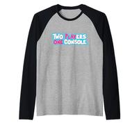 Funny Gaming Tee Two Players One Console Game tpoc Lover Maglia con Maniche Raglan