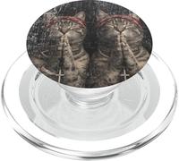 Funny Gangster Cat Gen Z Retro Hip Hop Gangsta 2 Cat Meme PopSockets PopGrip per MagSafe